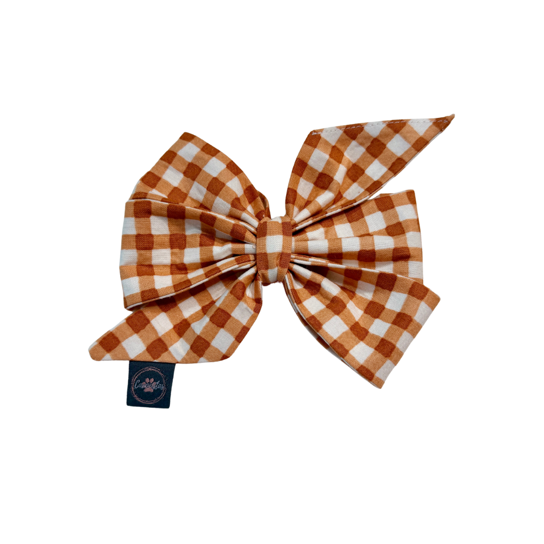 Strike a Pose Bow - Sunset Bouquet or Pumpkin Gingham