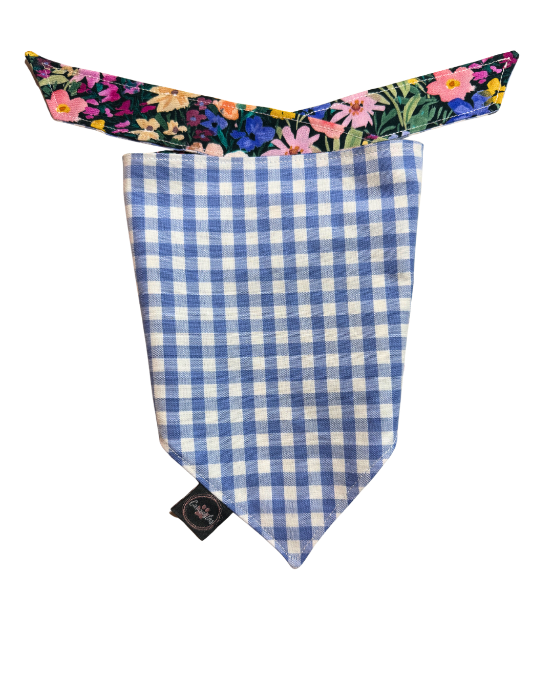 Intermission Wardrobe Change Reversible Bandana - Wildflower Meadow & Carolina Sky Gingham