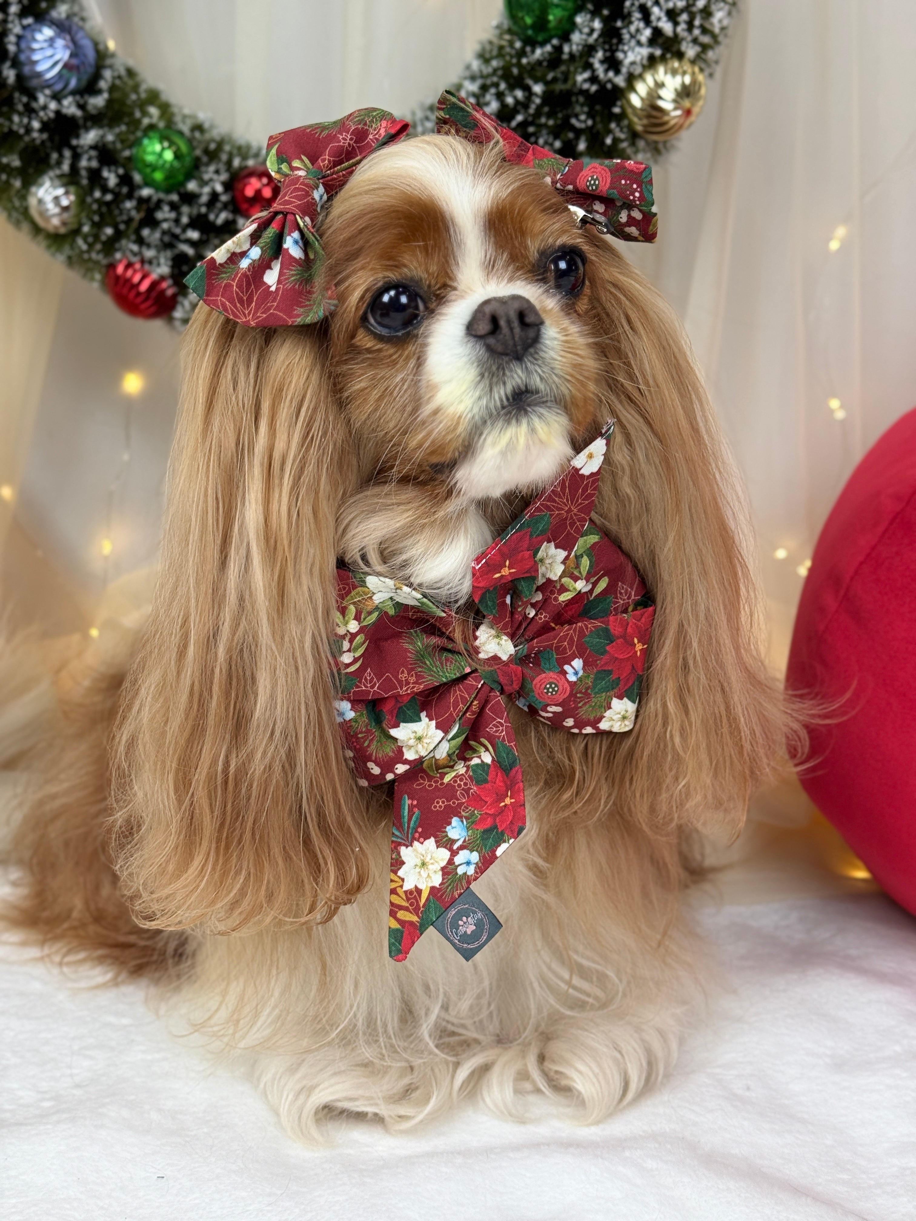 Strike a Pose Bow - Crimson Winter Garden or Evergreen Sleigh Ride