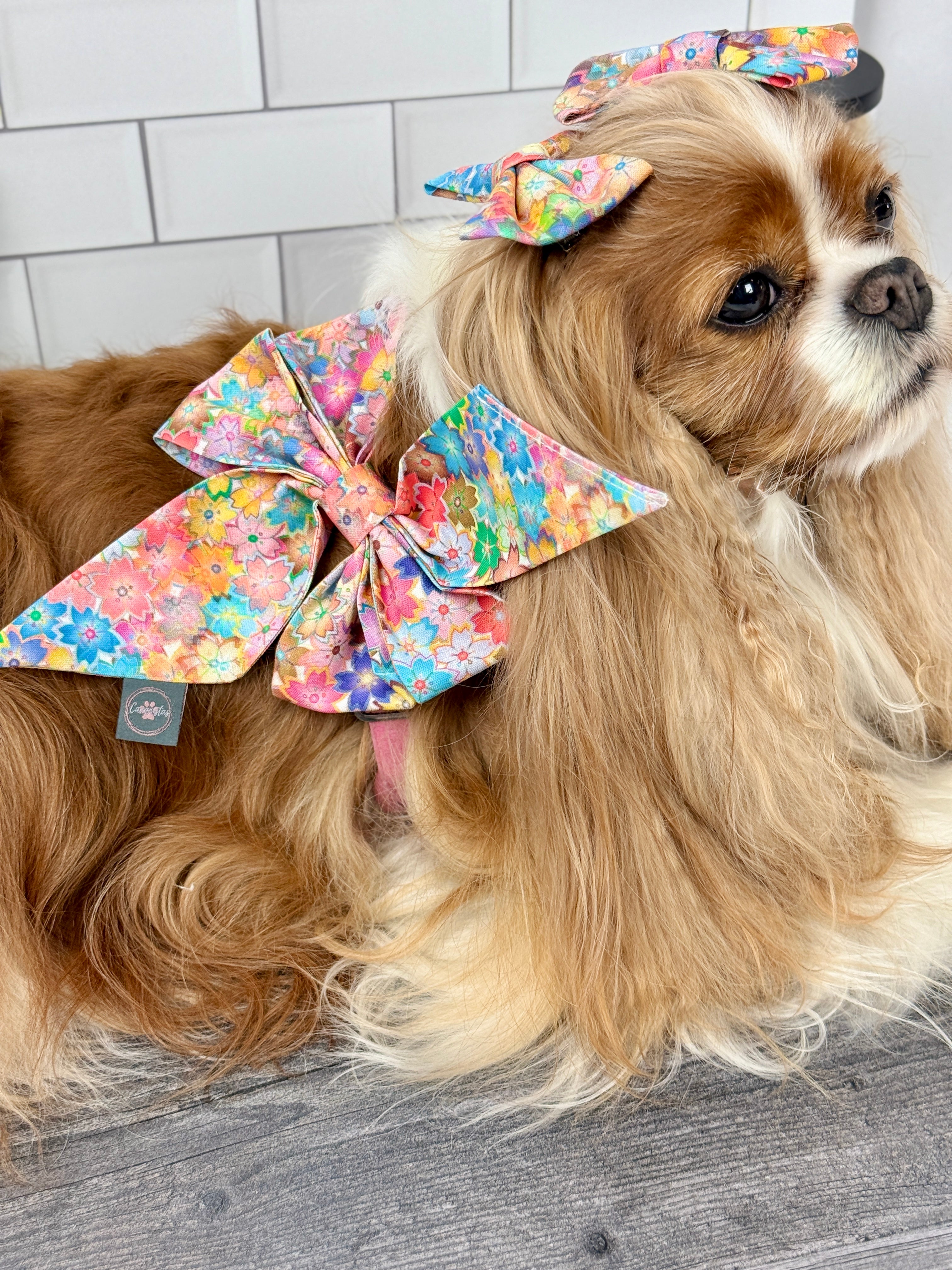 Strike a Pose Bow - Sakura Skies & Cherry Blossom Confetti