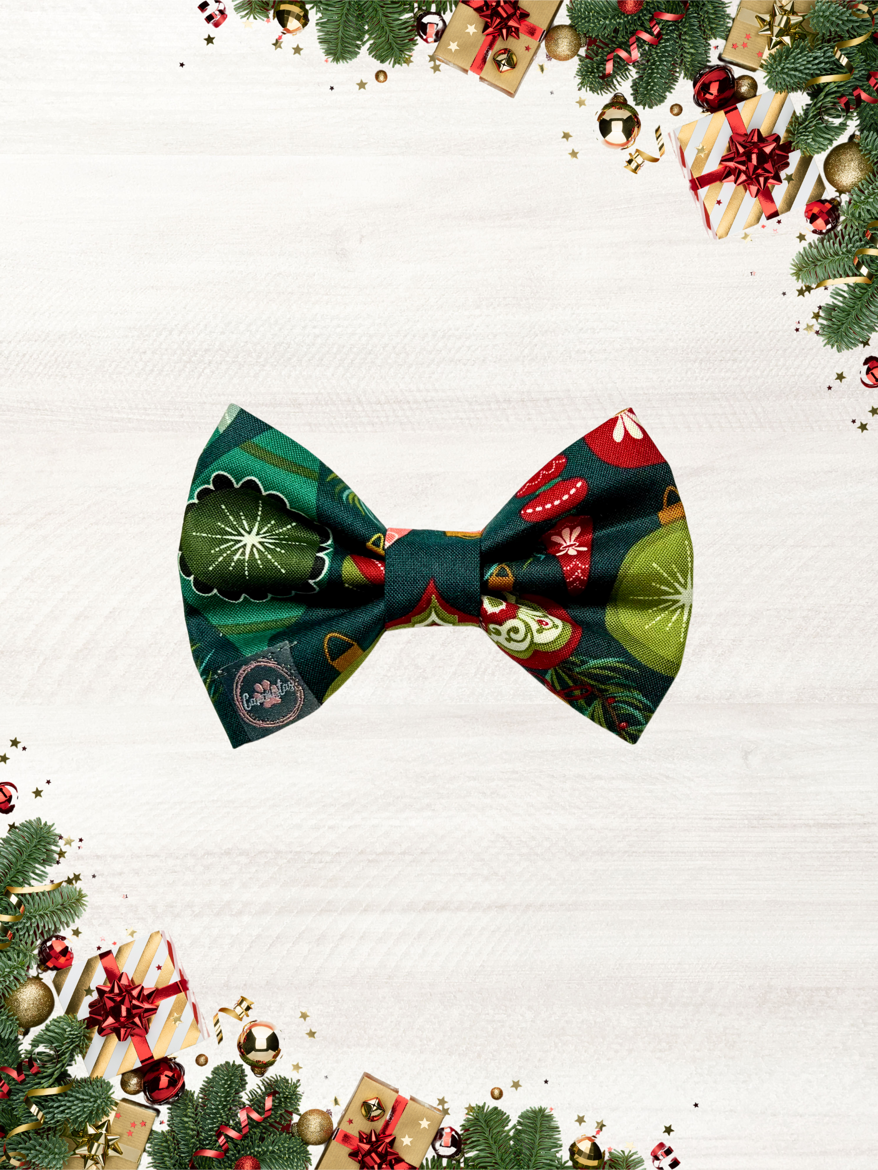 Dress to Impress Bow Tie - Festive Baubles & Snow Flurries