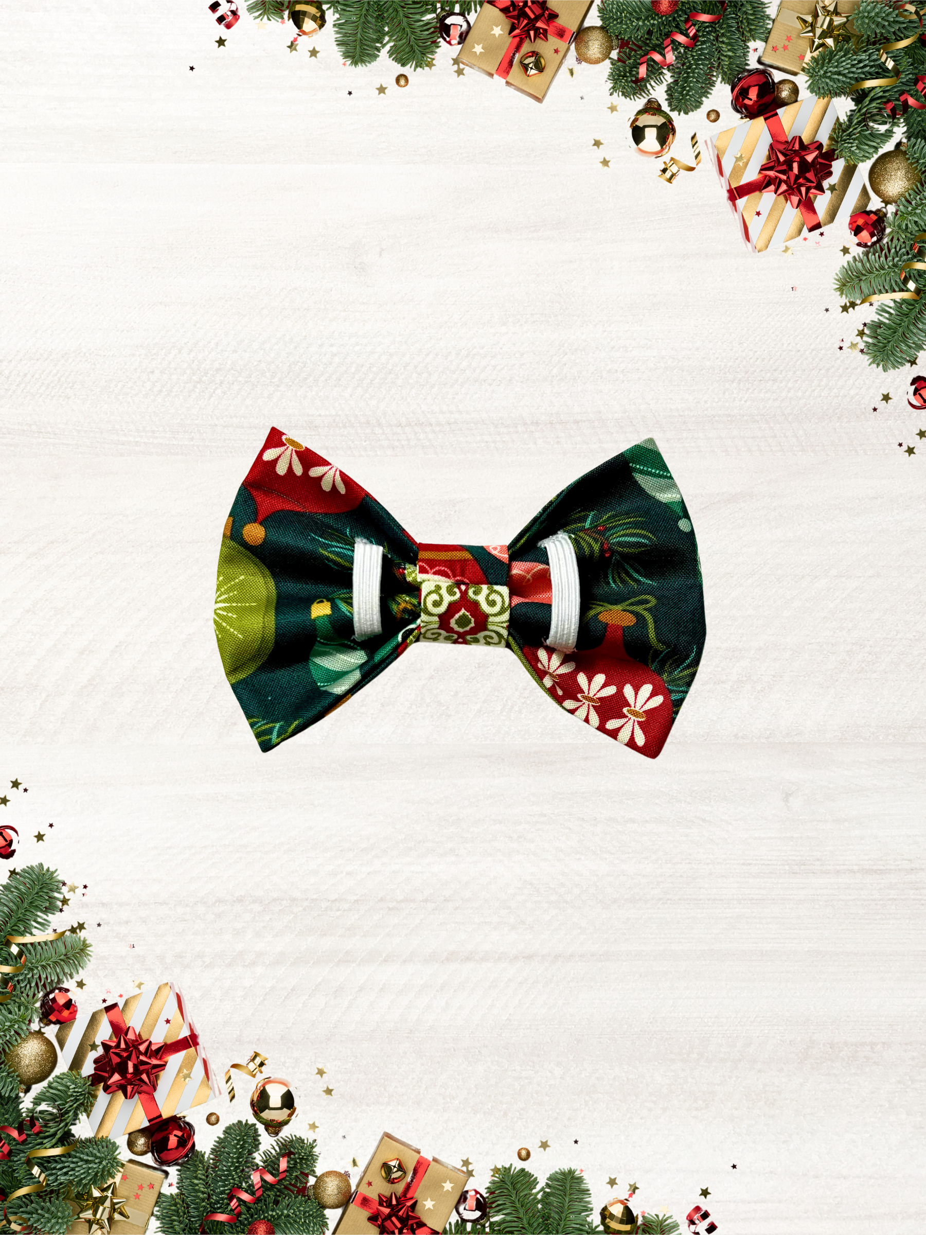 Dress to Impress Bow Tie - Festive Baubles & Snow Flurries