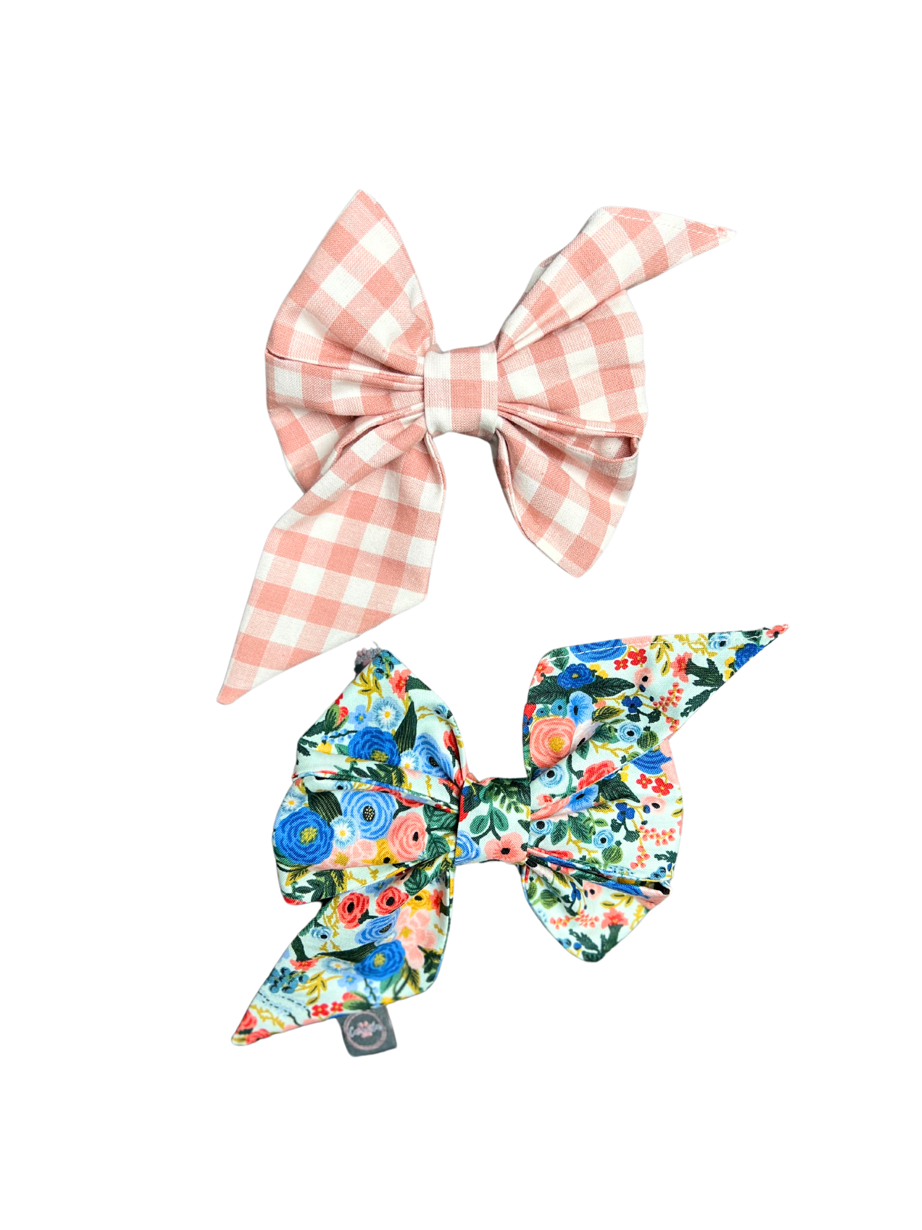 Strike a Pose Bow - Summer Botanicals & Rose Gingham