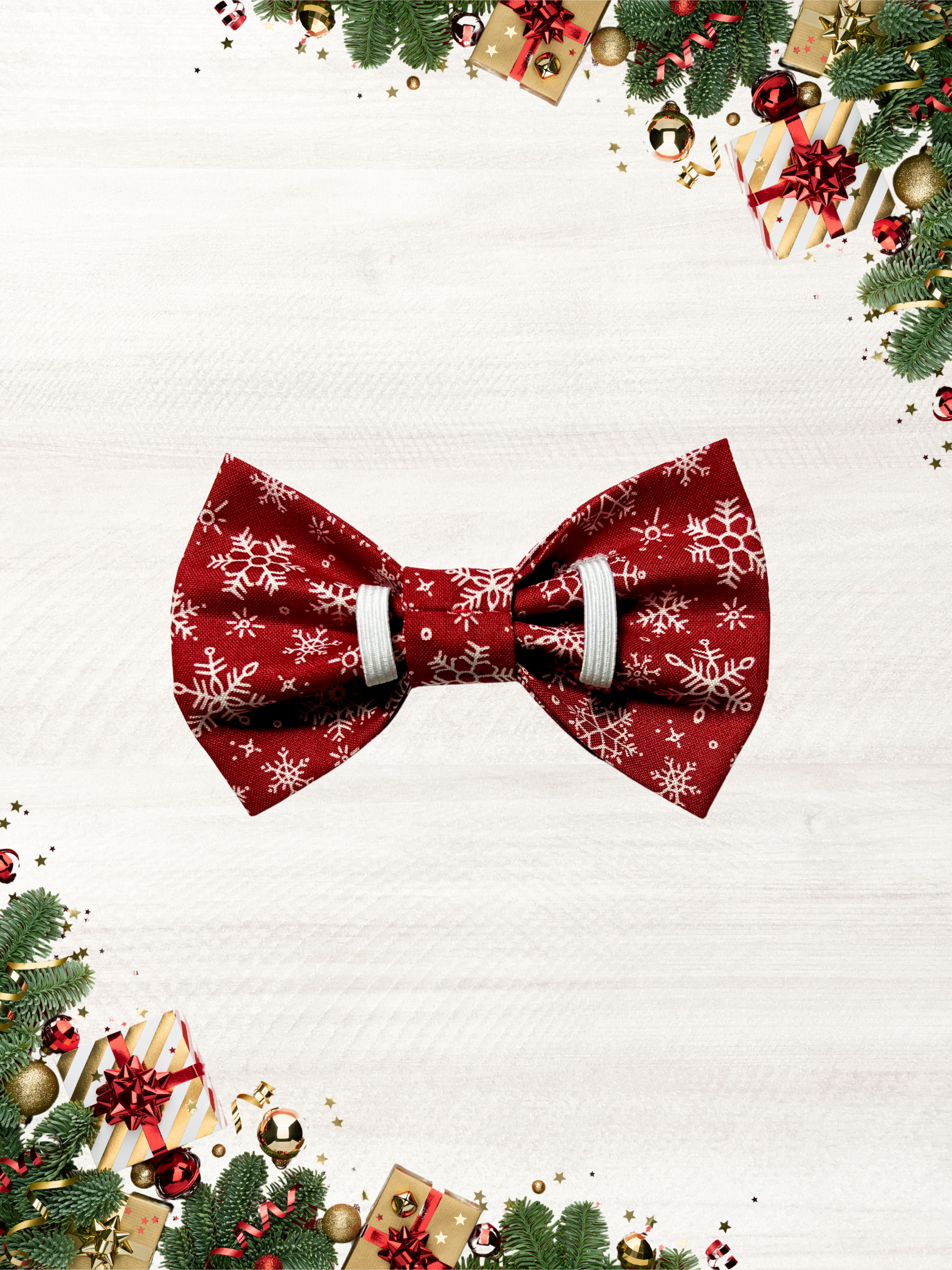 Dress to Impress Bow Tie - Festive Baubles & Snow Flurries