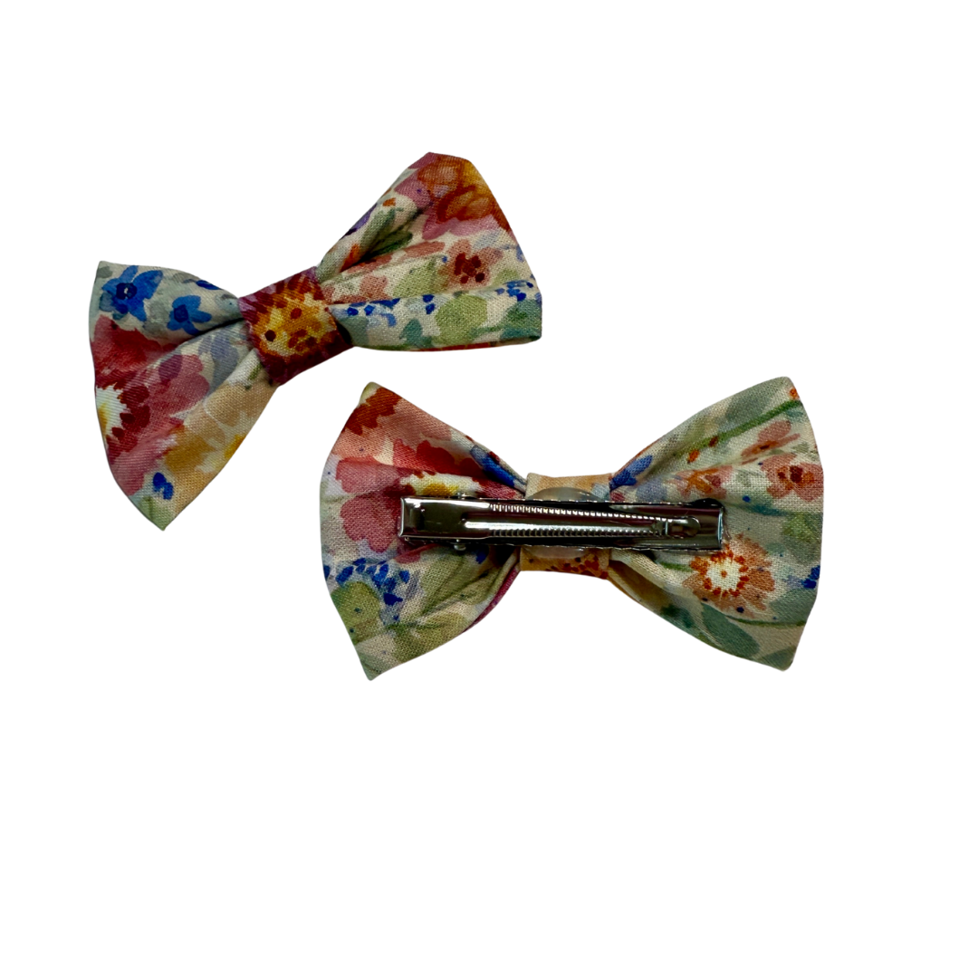 Accessories are a Must Hair Bows - Sunset Bouquet or Pumpkin Gingham