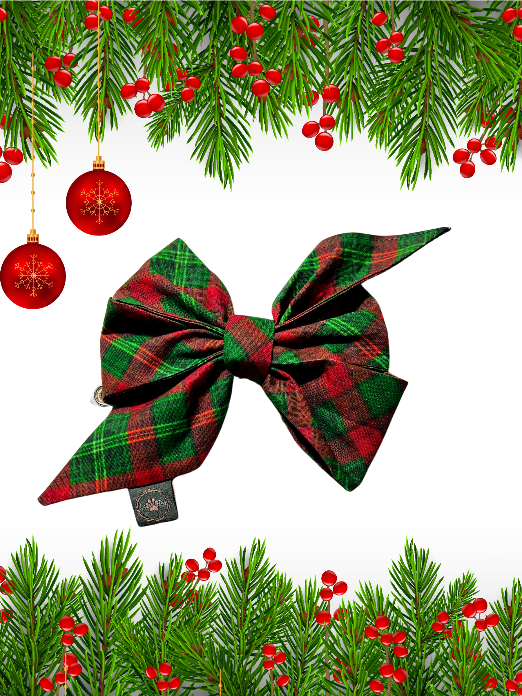 Strike a Pose Bow - Holiday Tartan