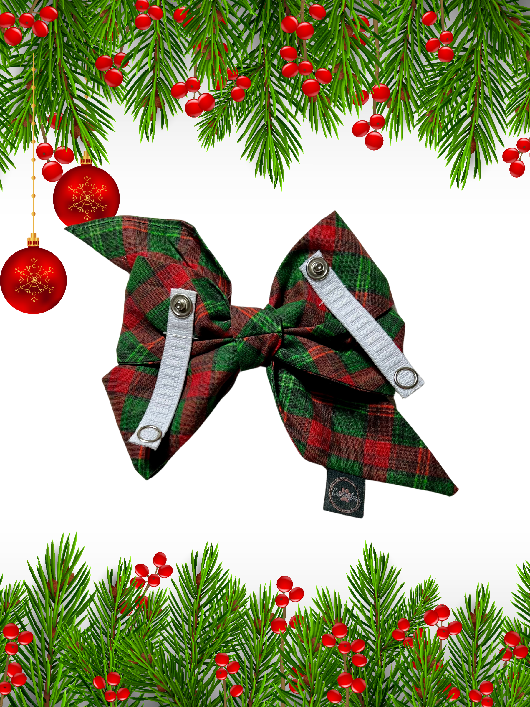 Strike a Pose Bow - Holiday Tartan