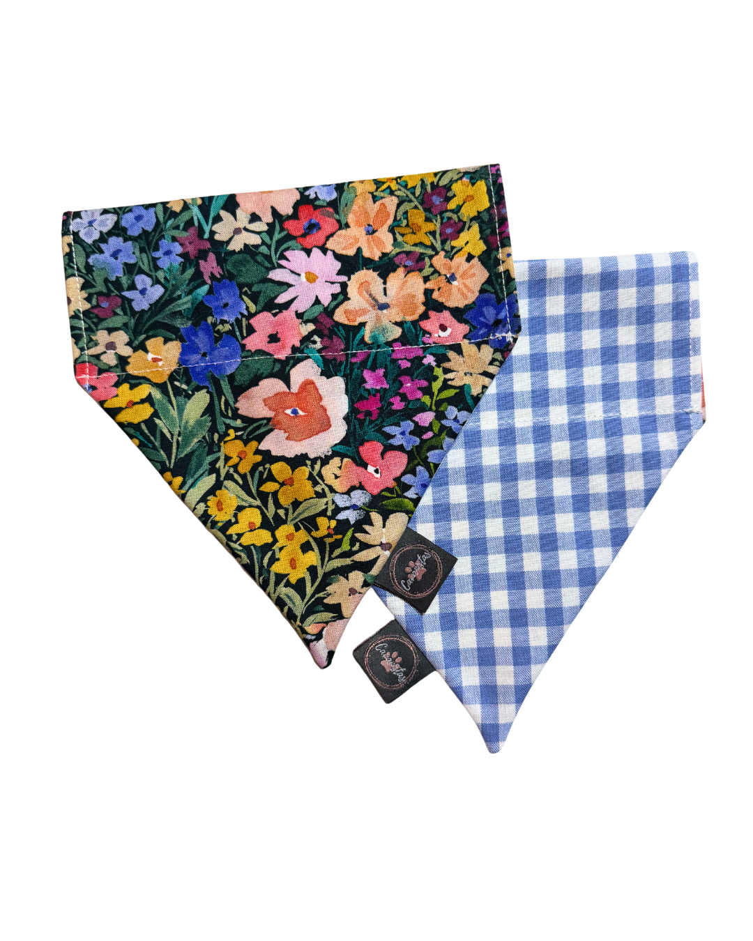 Intermission Wardrobe Change Reversible Bandana - Wildflower Meadow & Carolina Sky Gingham