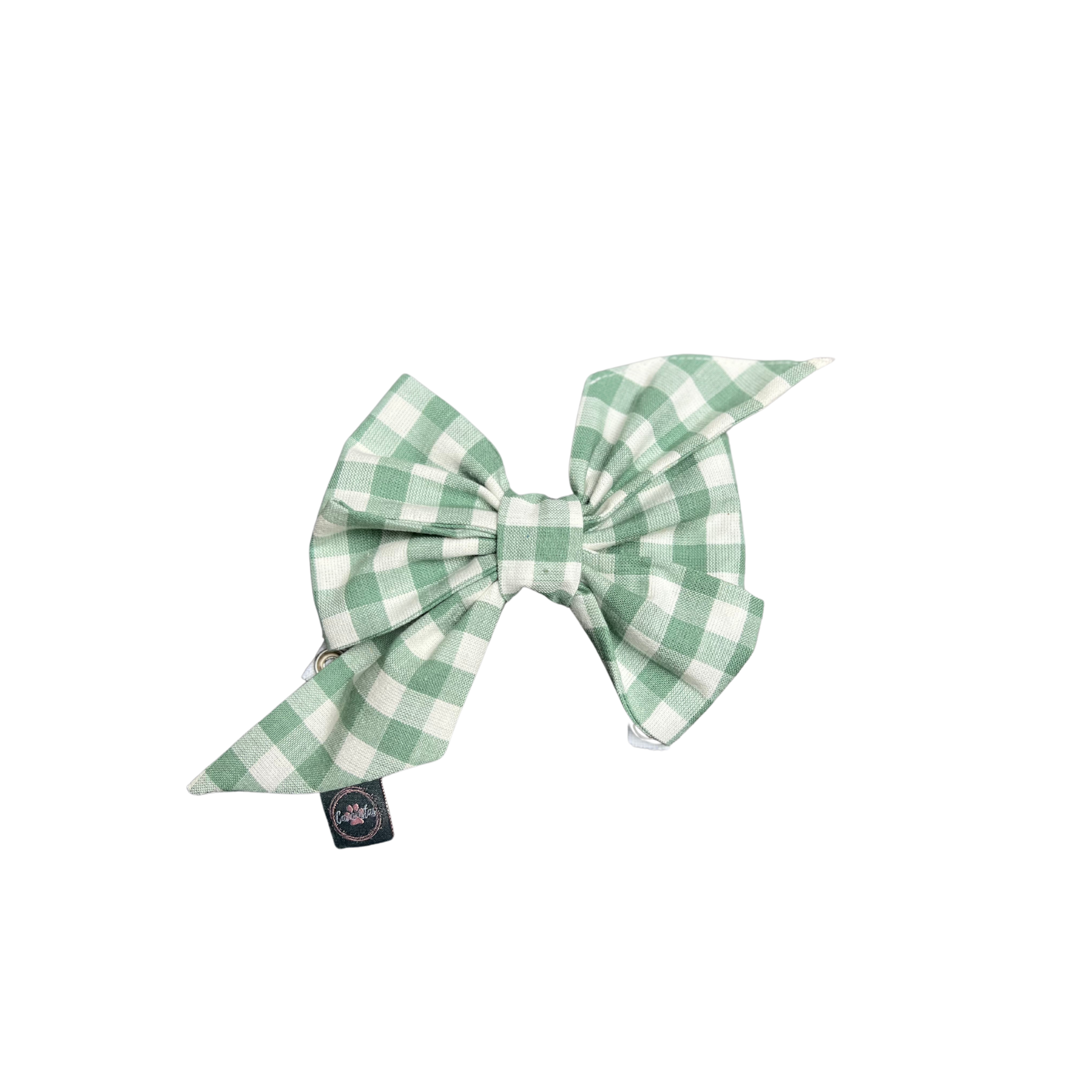 Strike a Pose Bow - Sage Gingham