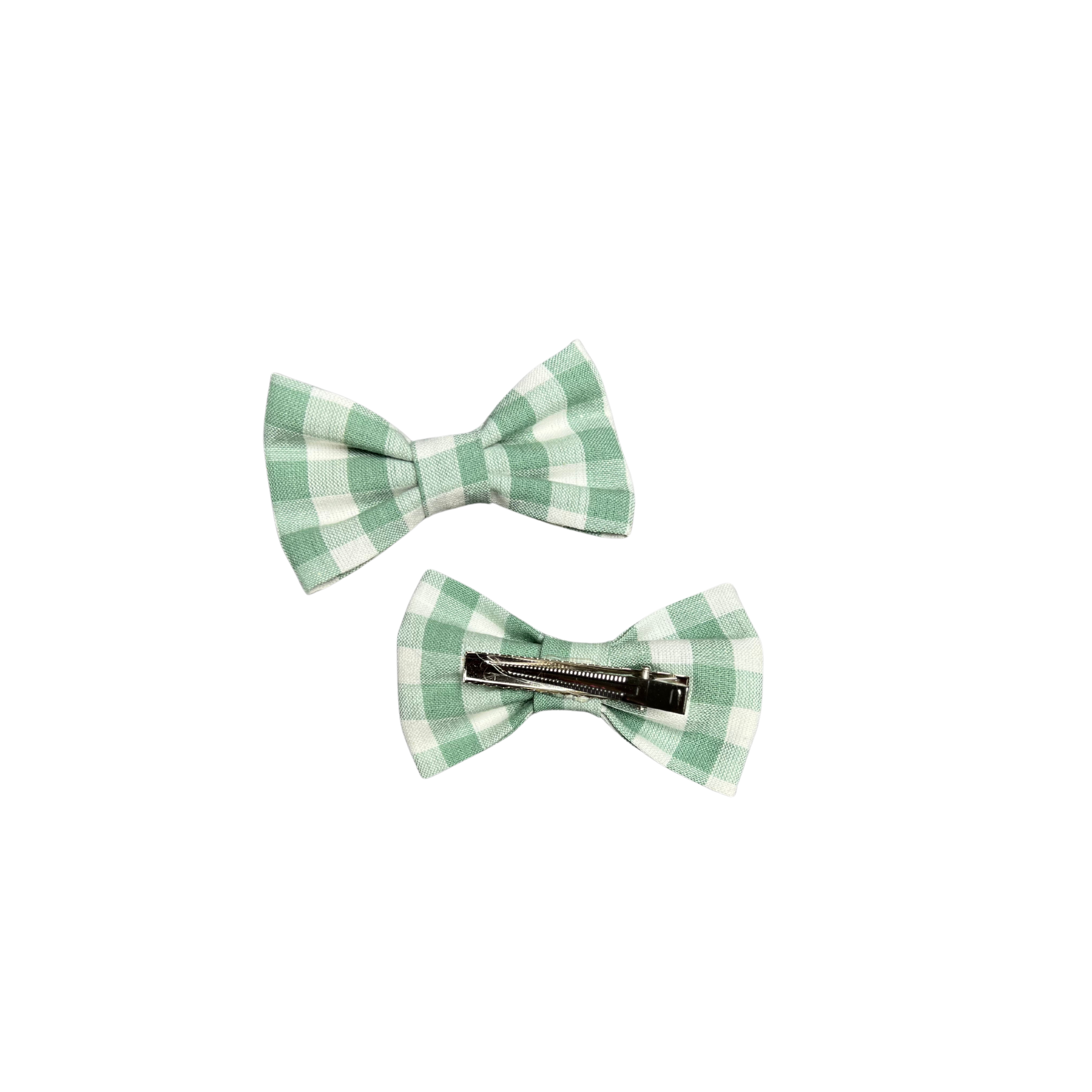 Accessories are a Must Hair Bows - Sage Gingham