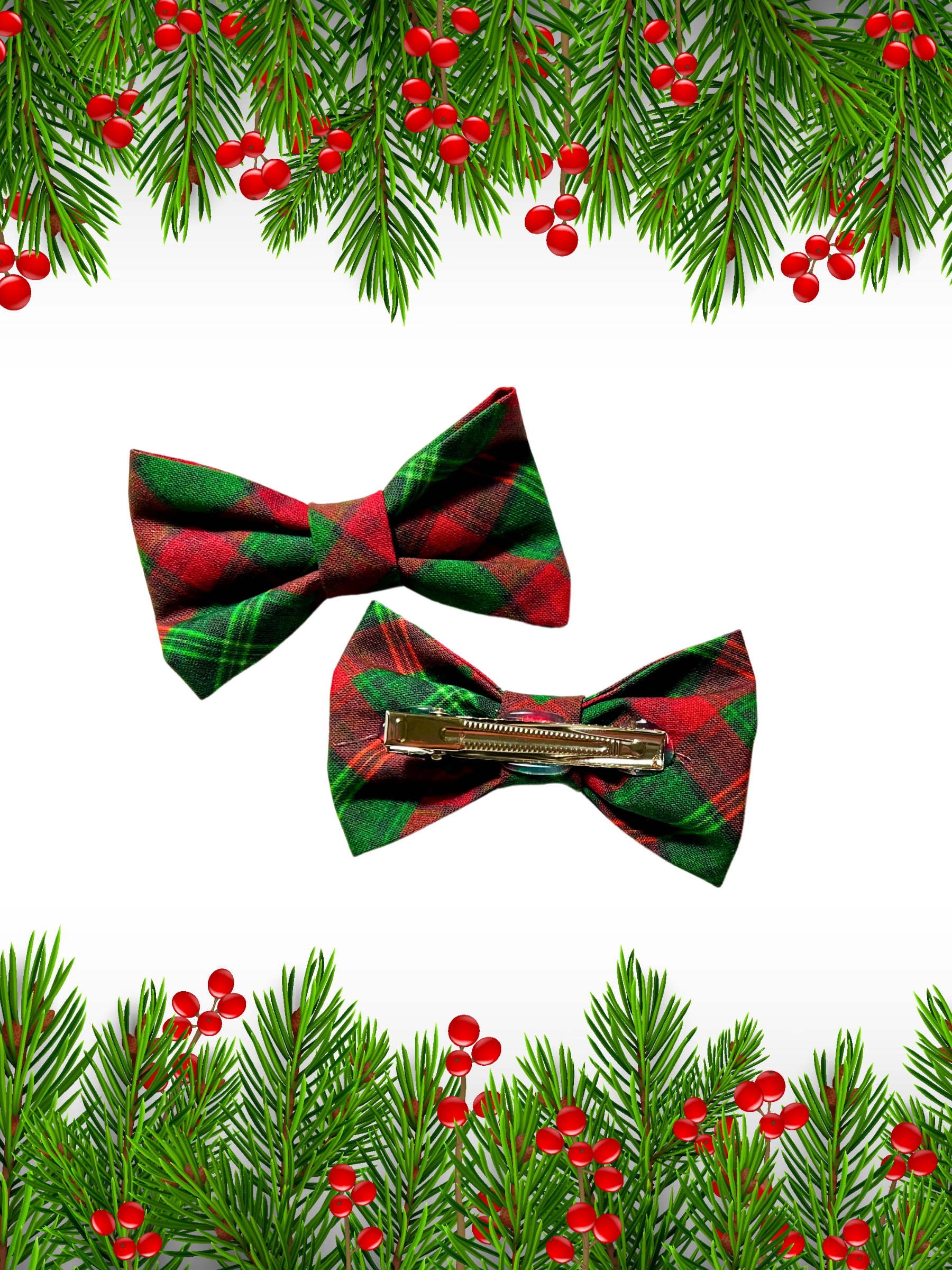 Accessories are a Must Hair Bows - Holiday Tartan