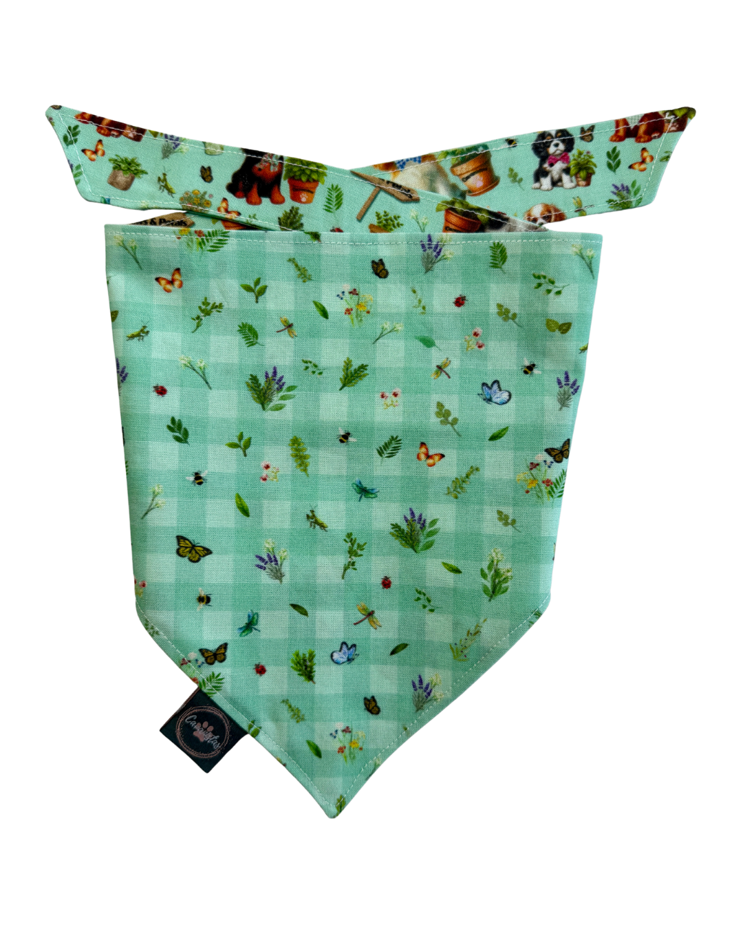 Intermission Wardrobe Change Reversible Bandana - Cavalier Garden Party & Little Garden Friends