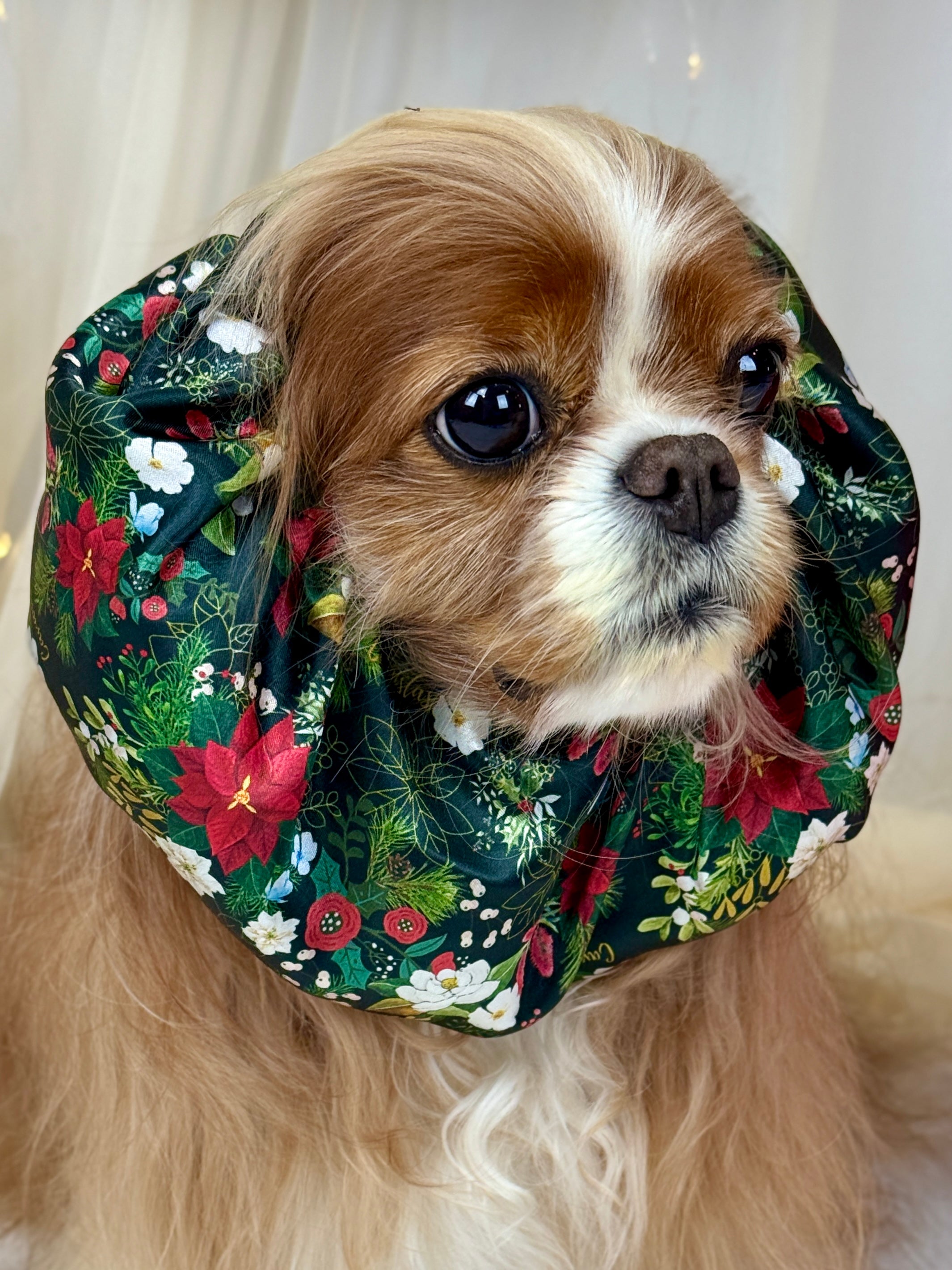 The Long Ear Struggles are Real Snood - Midnight Winter Garden