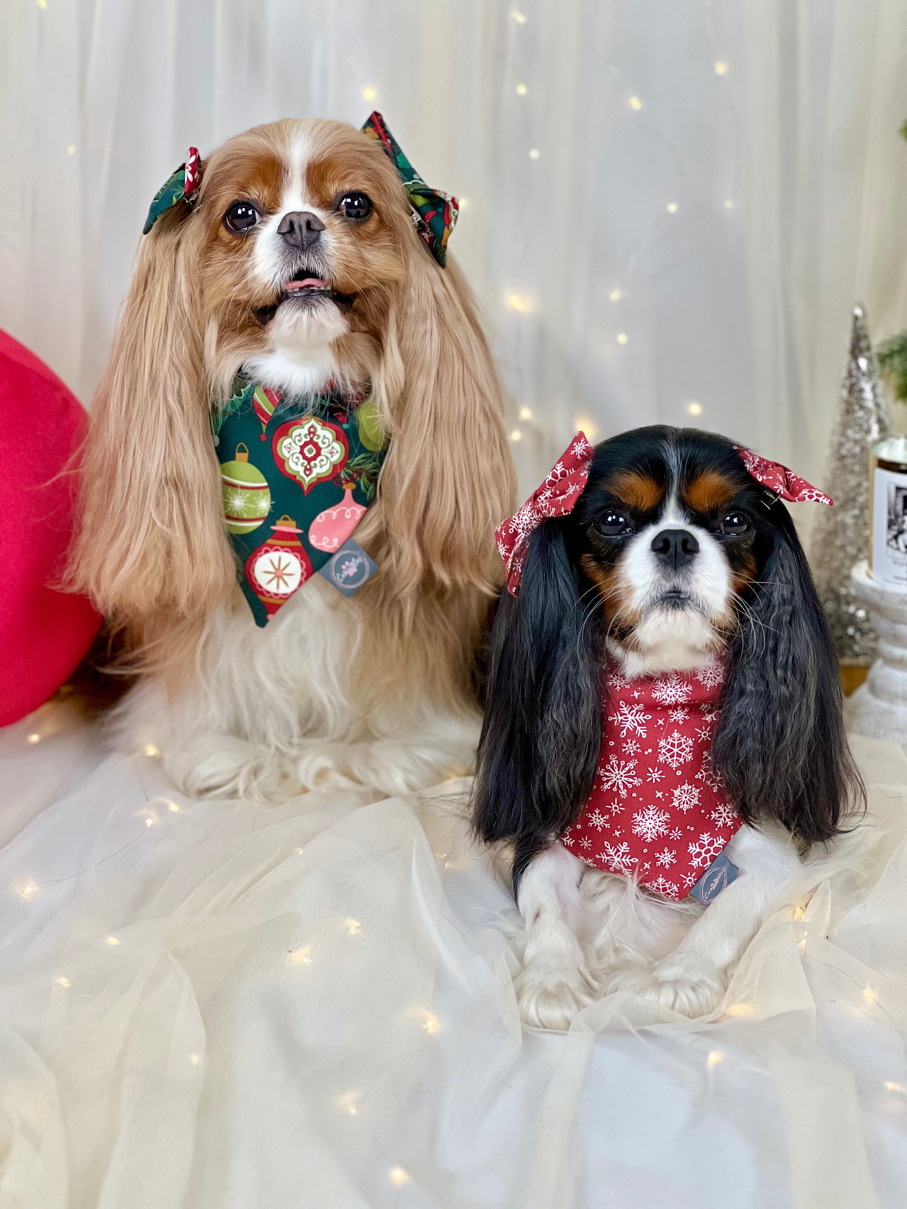 Intermission Wardrobe Change Reversible Bandana - Festive Baubles & Snow Flurries