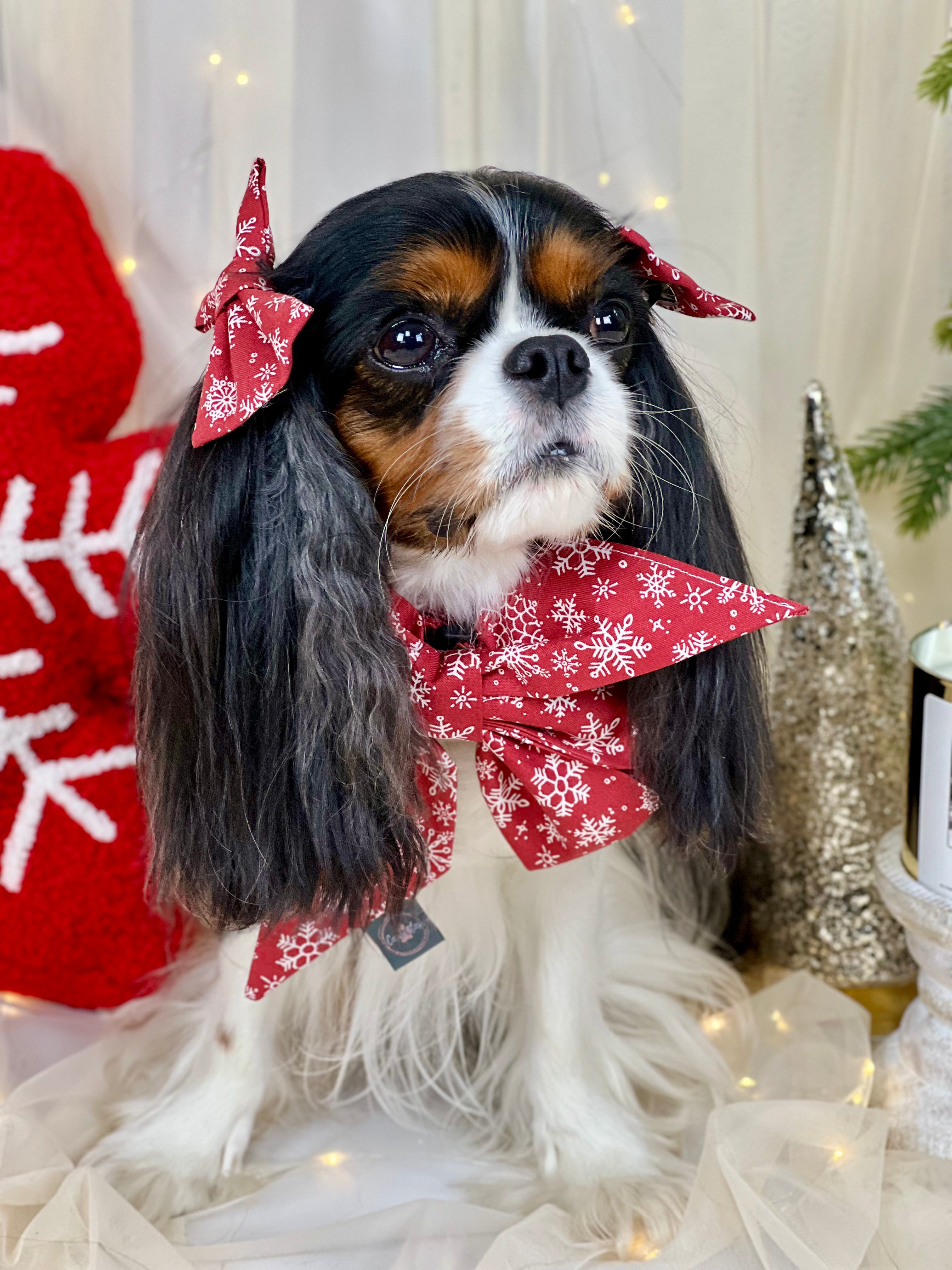 Accessories are a Must Hair Bows - Festive Baubles & Snow Flurries