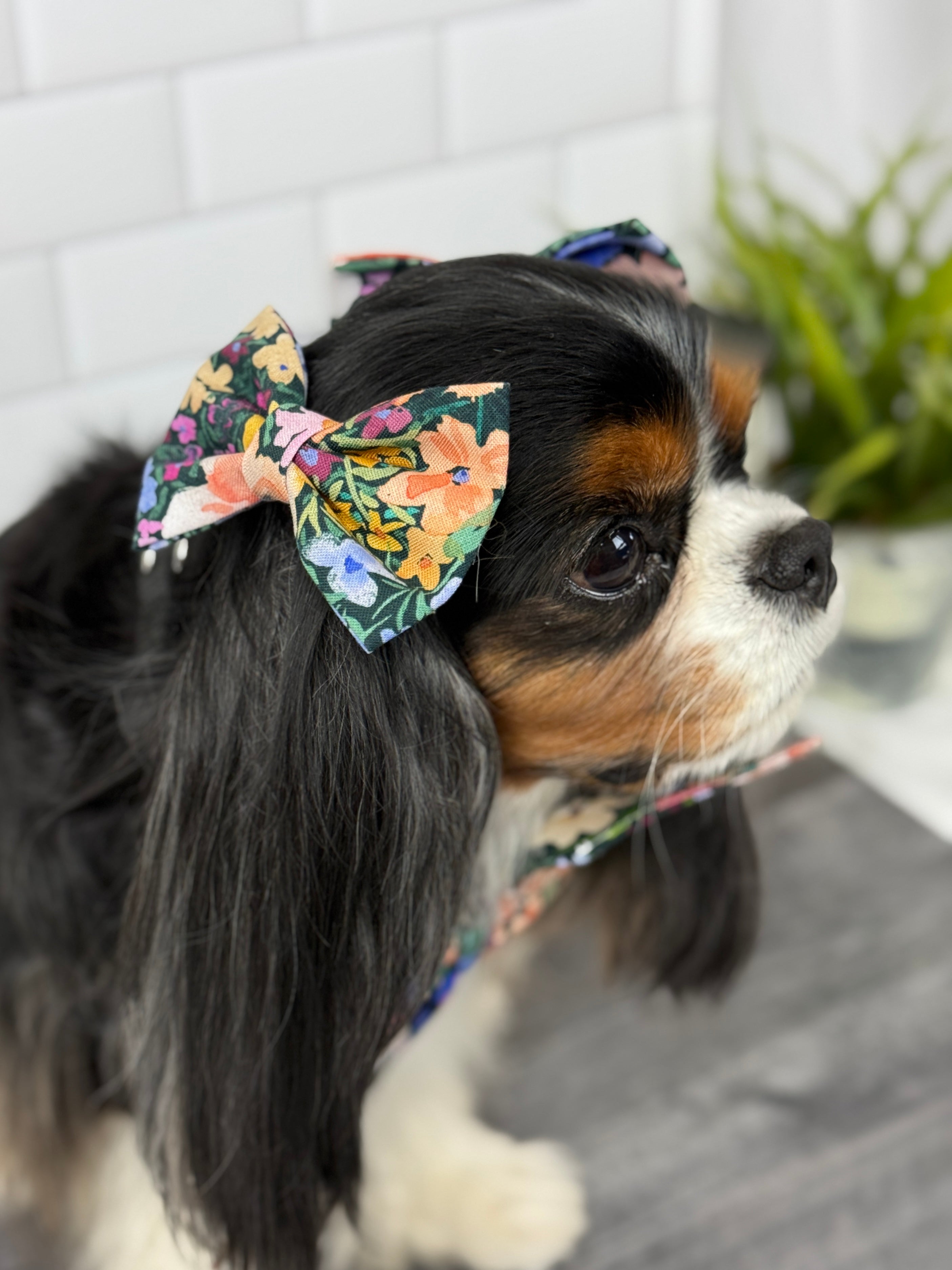 Accessories are a Must Hair Bows - Wildflower Meadow & Carolina Skies Gingham