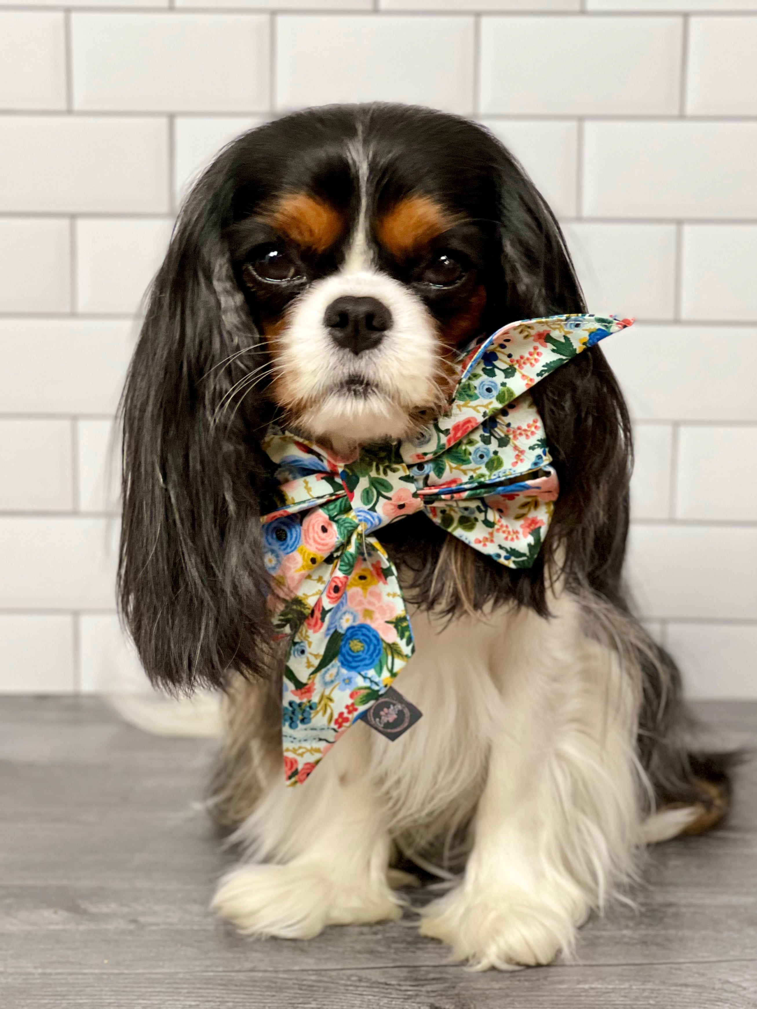 Strike a Pose Bow - Summer Botanicals & Rose Gingham