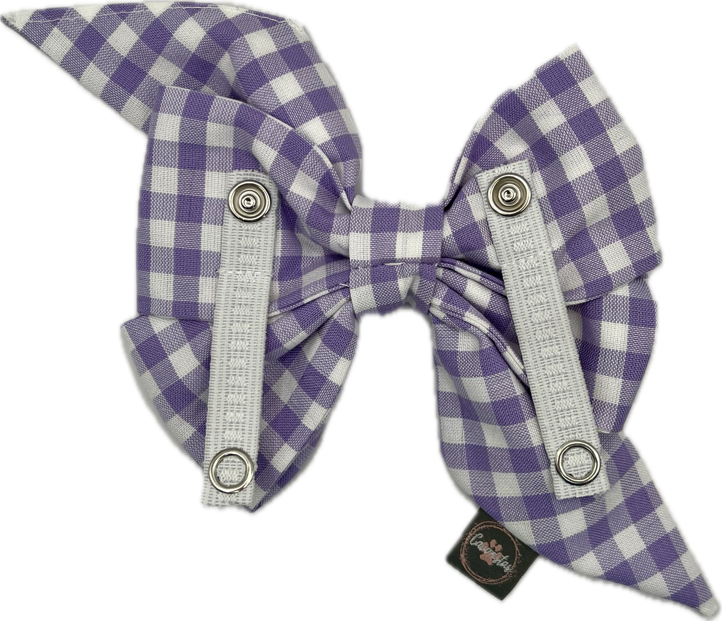 Strike a Pose Bow - Jardin de Fleurs and Lavender Gingham