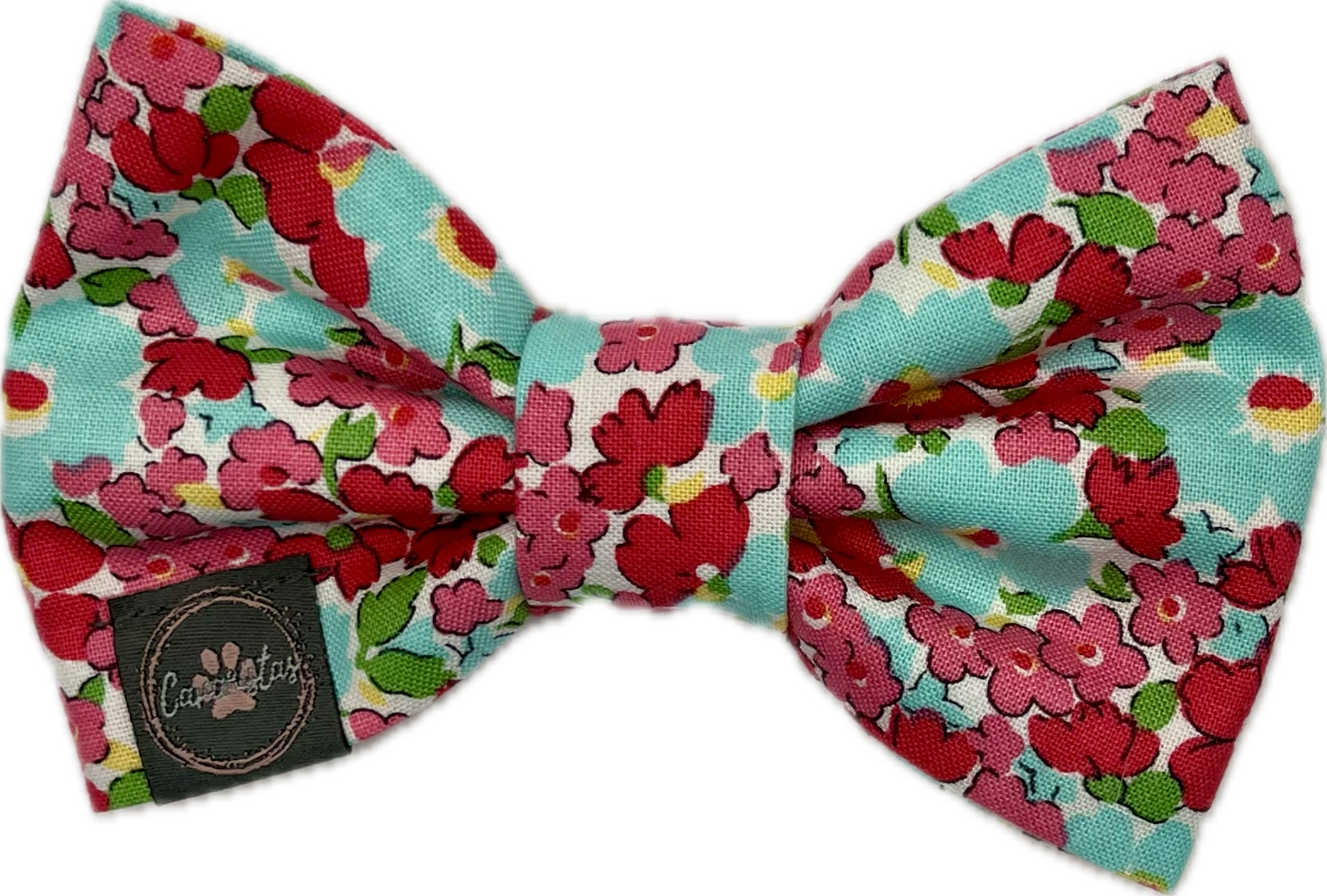 Dress to Impress Bow Tie - Mint Diamonds & Raspberry Blossoms