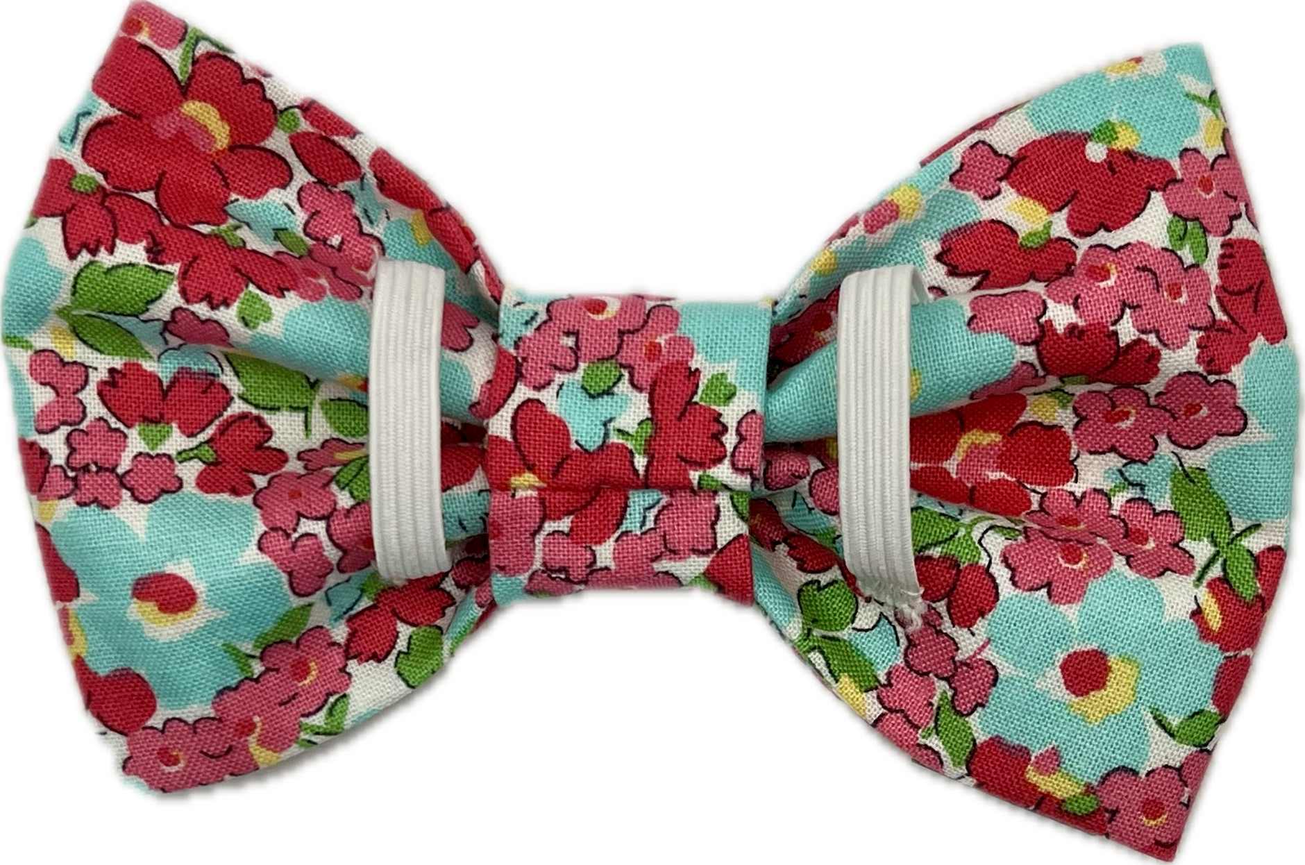 Dress to Impress Bow Tie - Mint Diamonds & Raspberry Blossoms