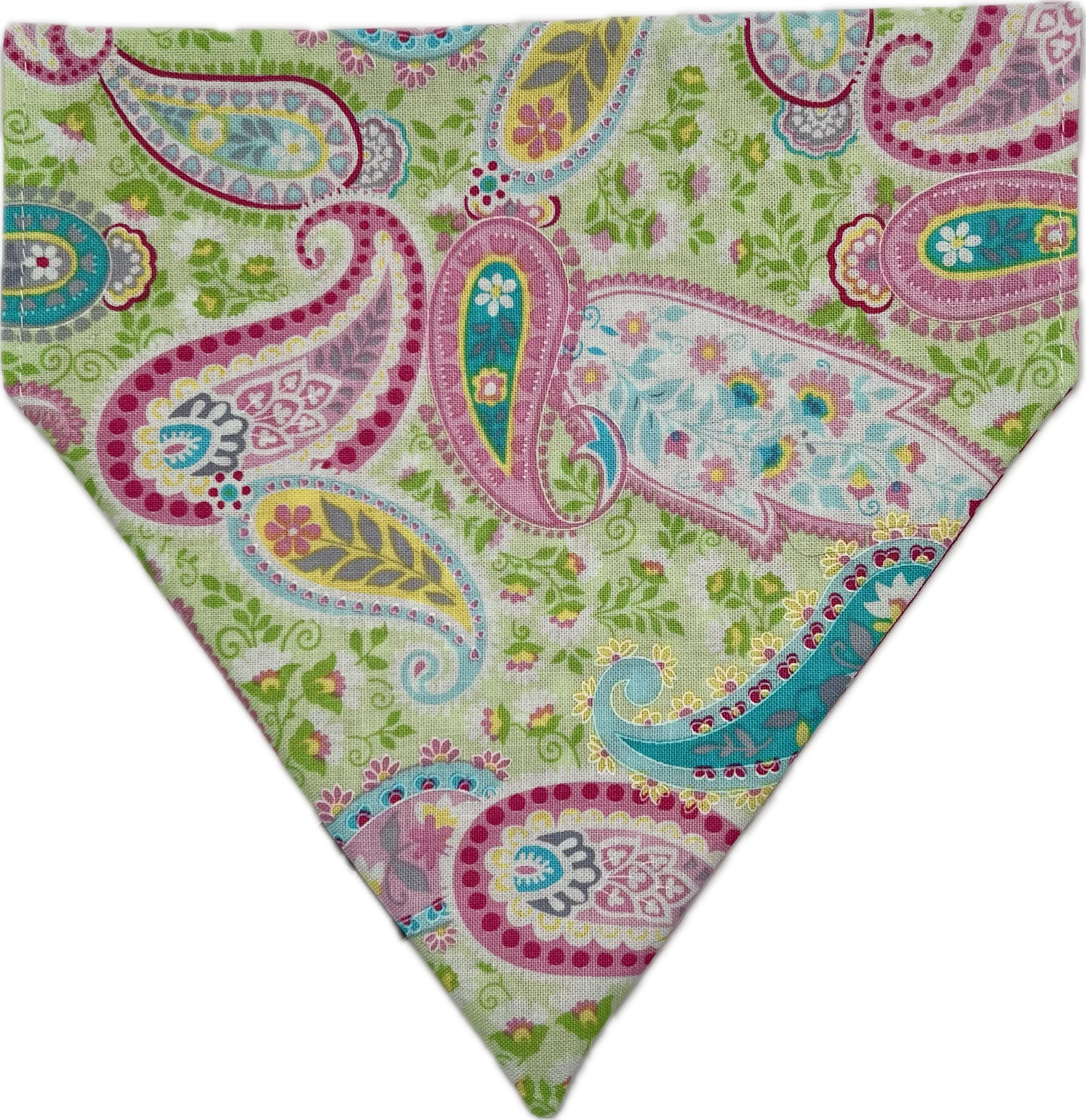 Intermission Wardrobe Change Reversible Bandana - Pink Polka Dots & Pastel Paisleys