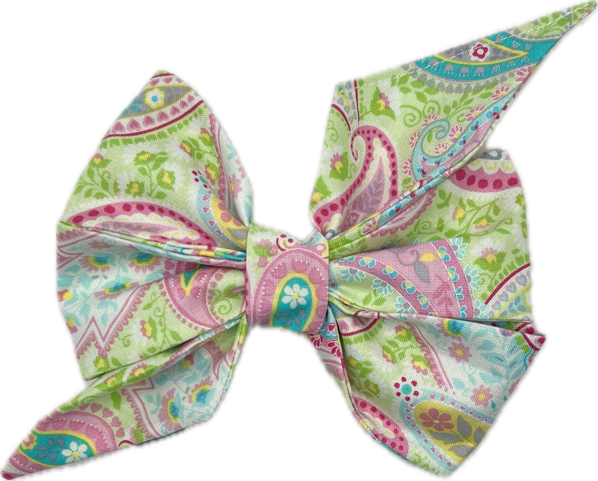 Strike a Pose Bow - Pink Polka Dots & Pastel Paisleys