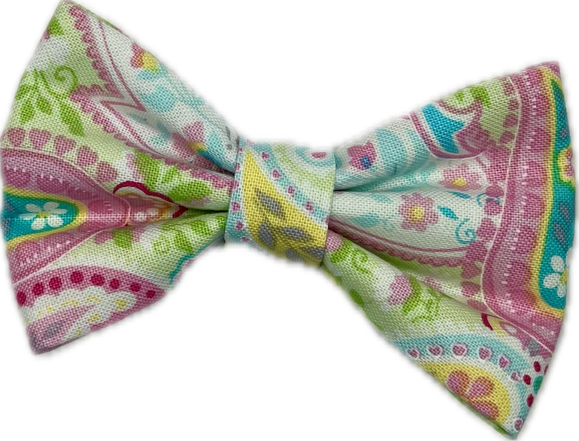 Accessories are a Must Hair Bows - Pink Polka Dots & Pastel Paisleys