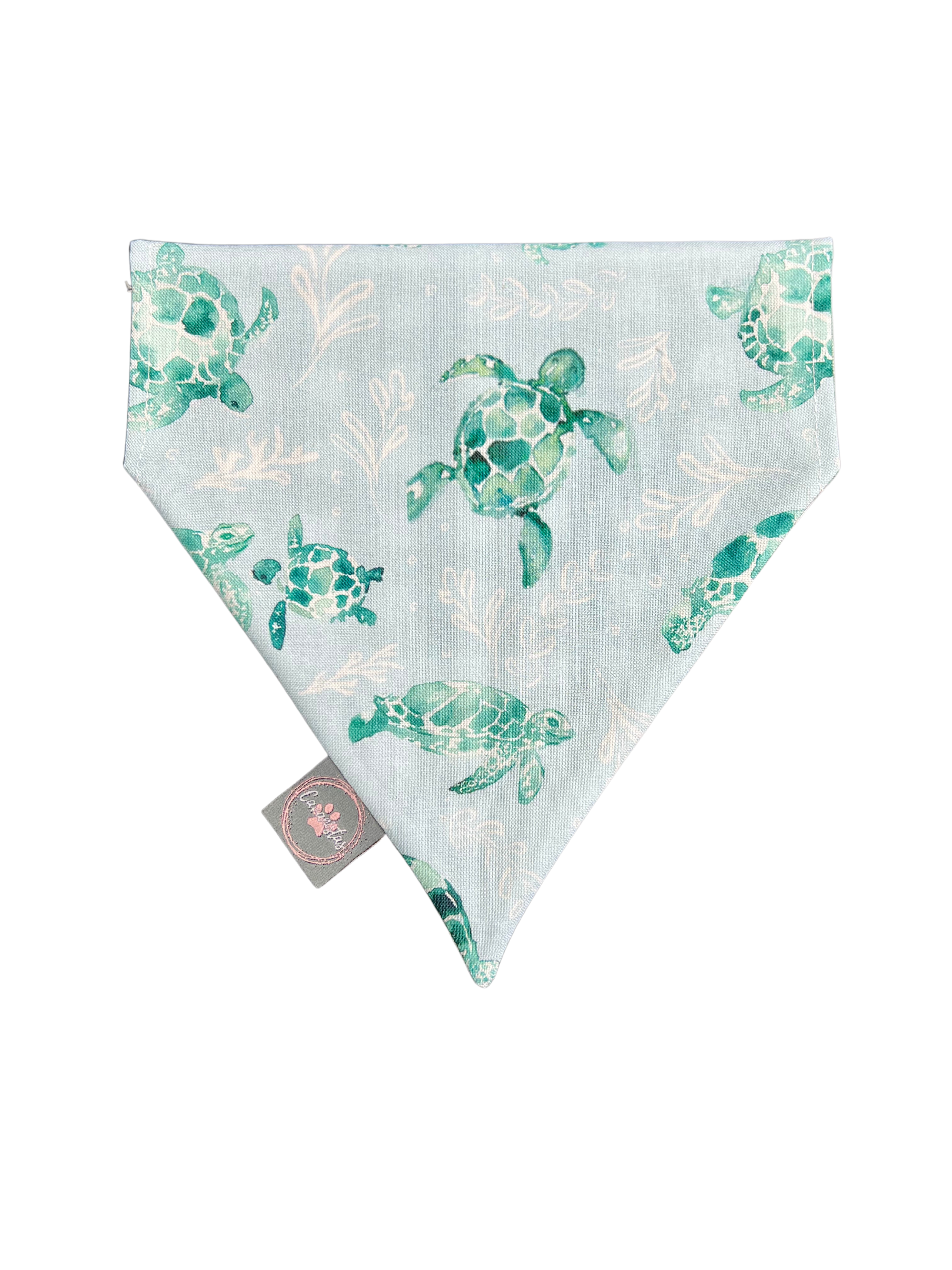 Intermission Wardrobe Change Reversible Bandana - Sea Turtles & Sage Gingham