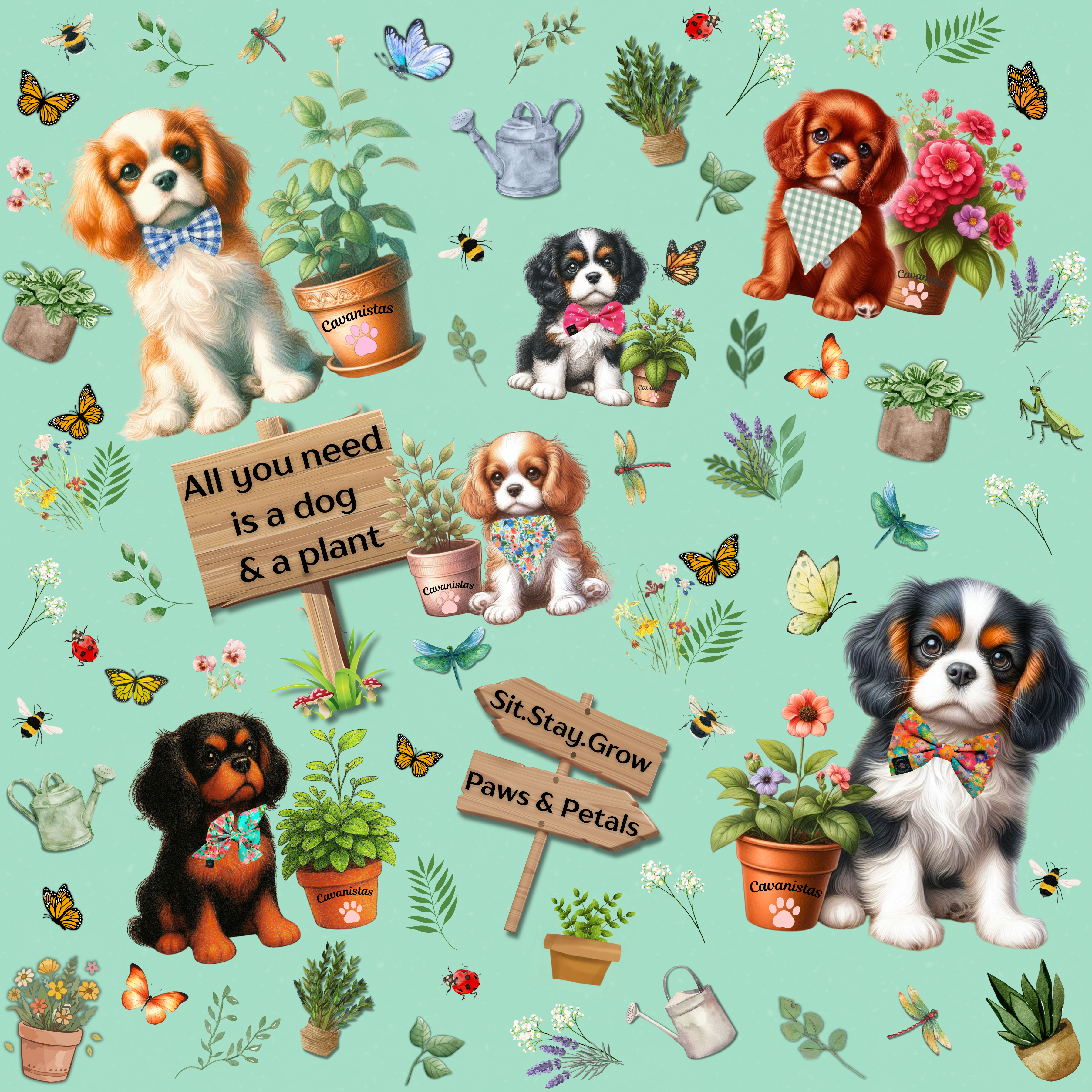 The Long-Ear Struggles are Real Snood - Cavalier Garden Party